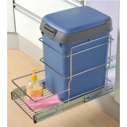 A09830 Single Waste Bin with Storage